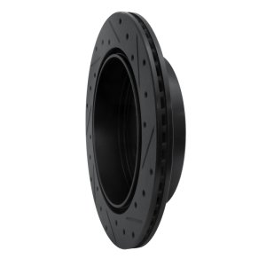 Ford Edge Brake Rotor (1) - Rear Left - R1 Concepts - Drilled & Slotted - Black - `07-`12